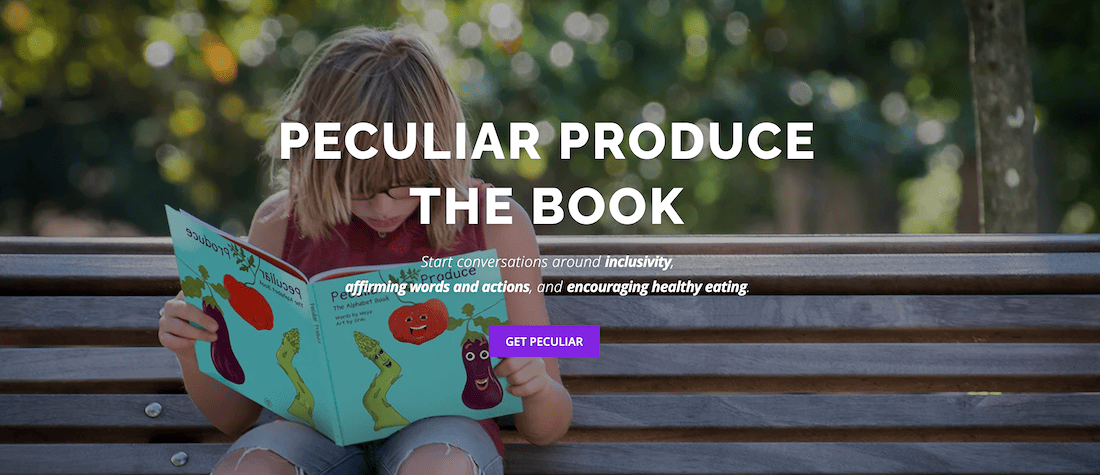 learner reading peculiar produce book by moya and grau